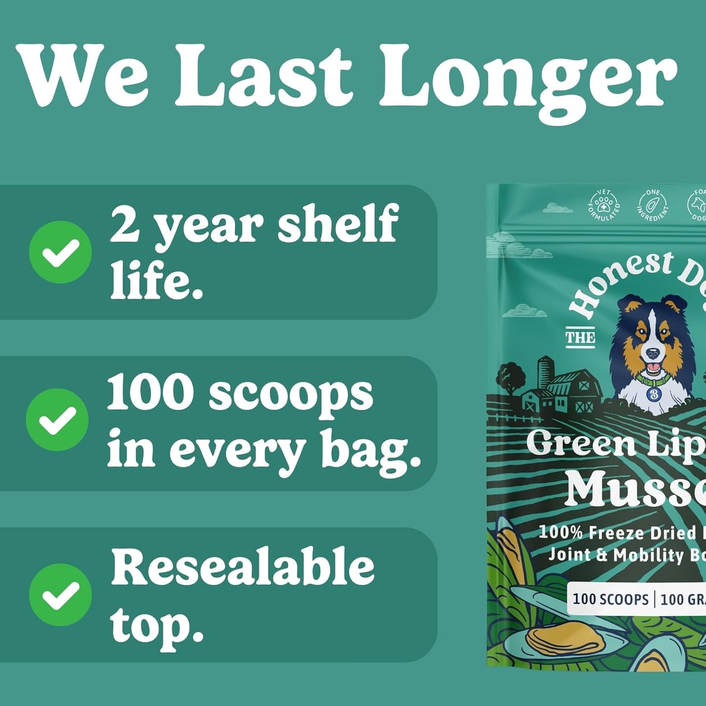 Honest Dog Co - Green Lipped Mussel Powder For Dogs