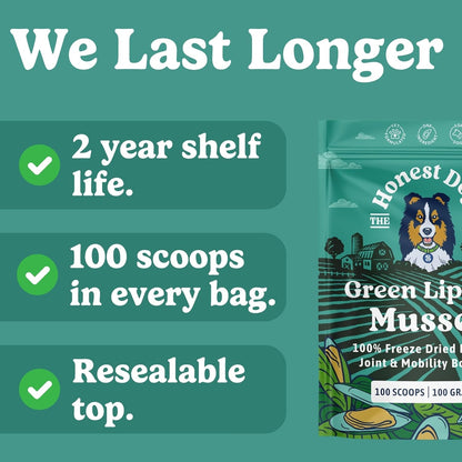 Honest Dog Co - Green Lipped Mussel Powder For Dogs