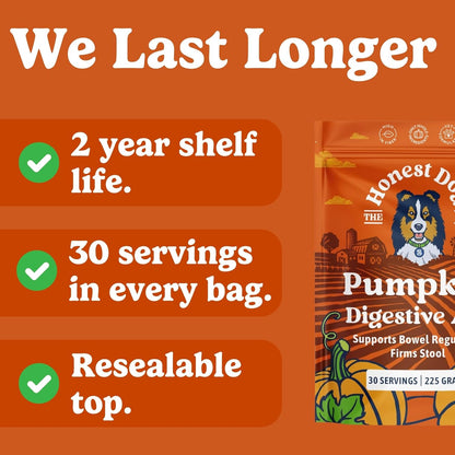 Honest Dog Co - Pumpkin Digestive Aid For Dogs