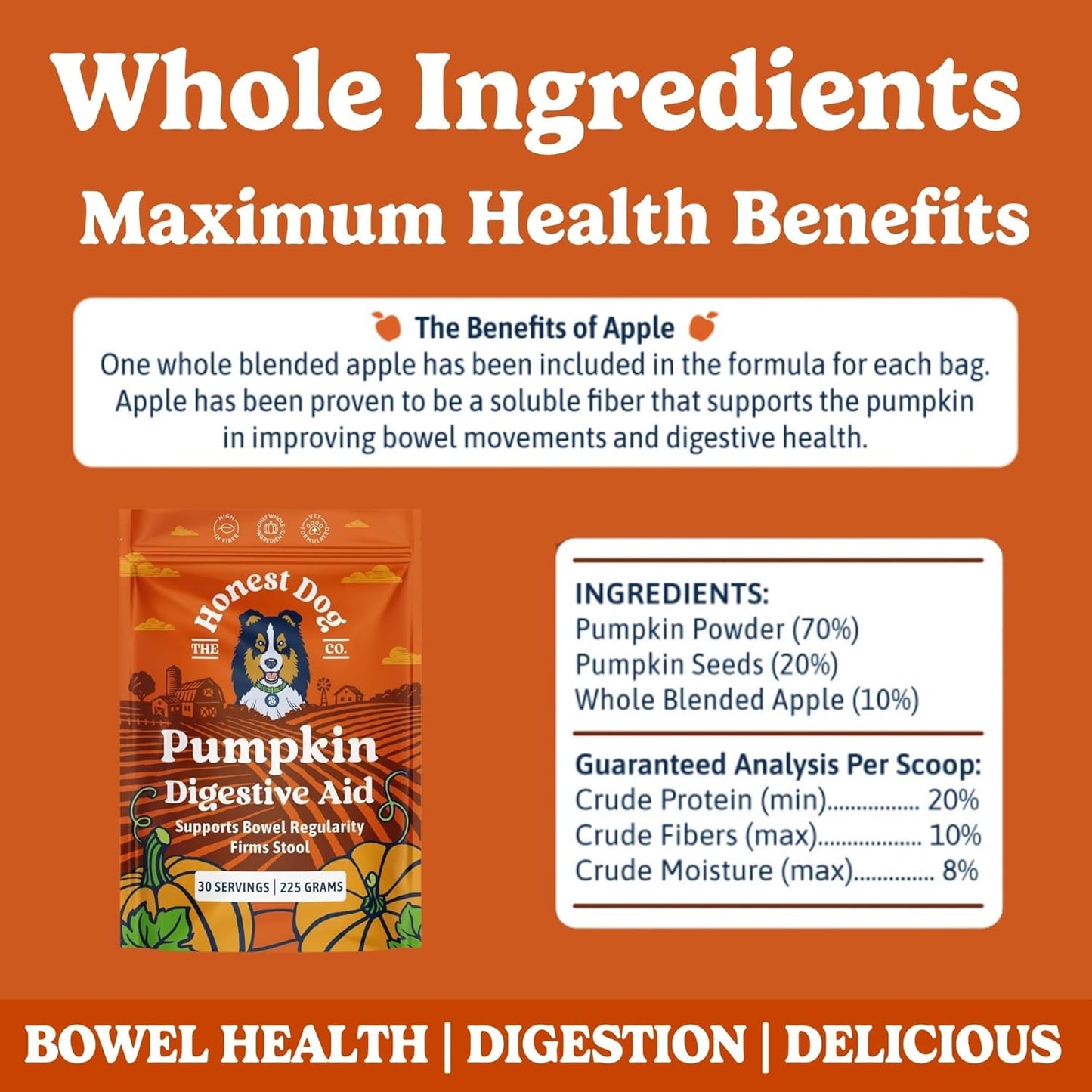 Honest Dog Co - Pumpkin Digestive Aid For Dogs